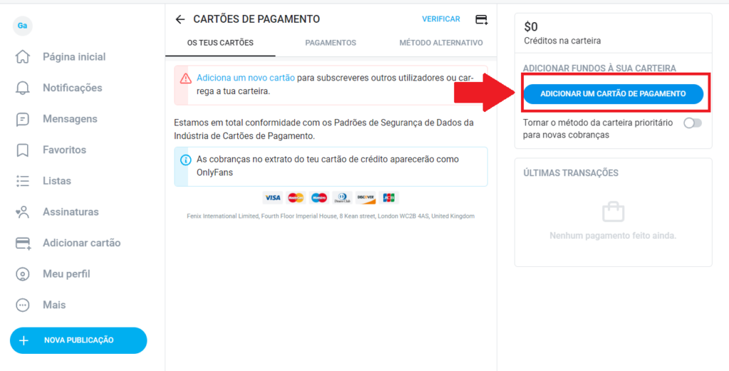 OnlyFans Metody Płatności