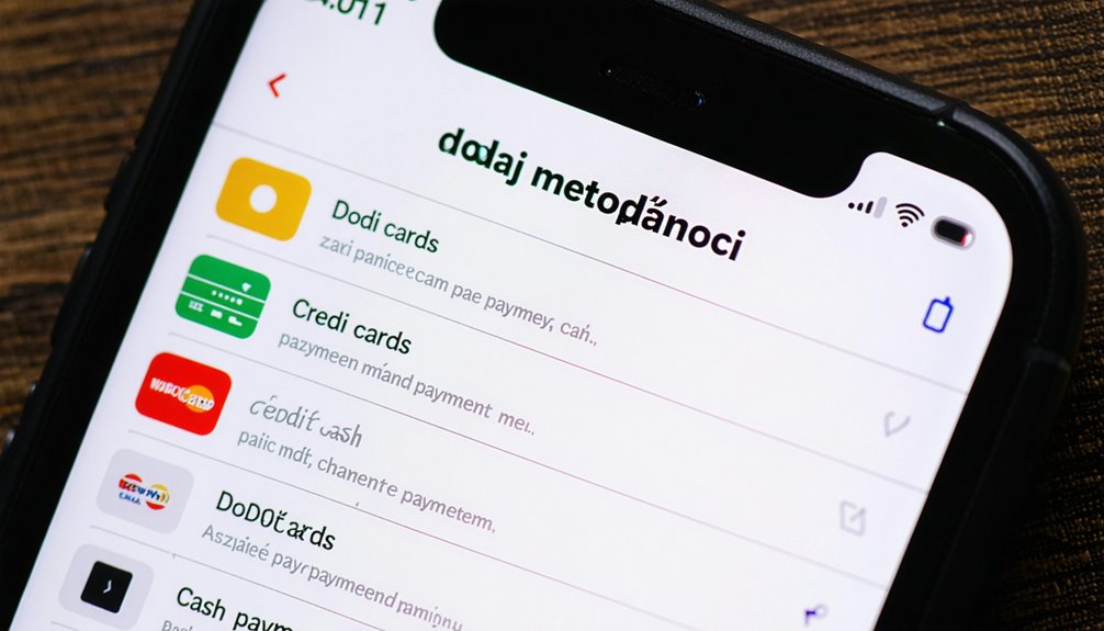 add or change payment method